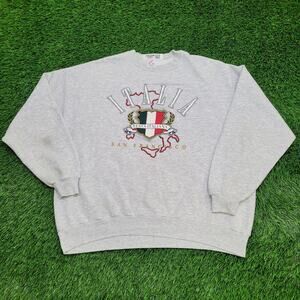 Vintage 80s Italy Sweatshirt 2XL 26x26 Boxy San-Francisco